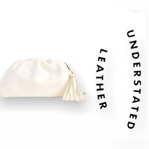 BRAND NEW! Crescent Clutch by Understated Leather in White